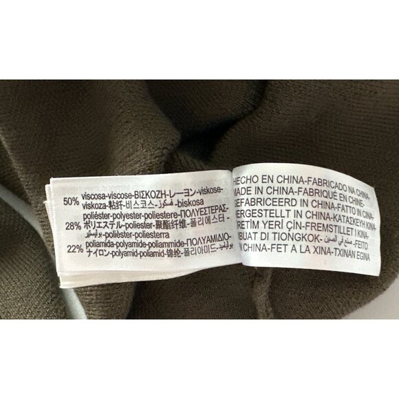 Zara Dark Brown Twisted Texture Sweater Viscose Blend Ribbed Cuff & Cuffs Size X - Picture 4 of 5